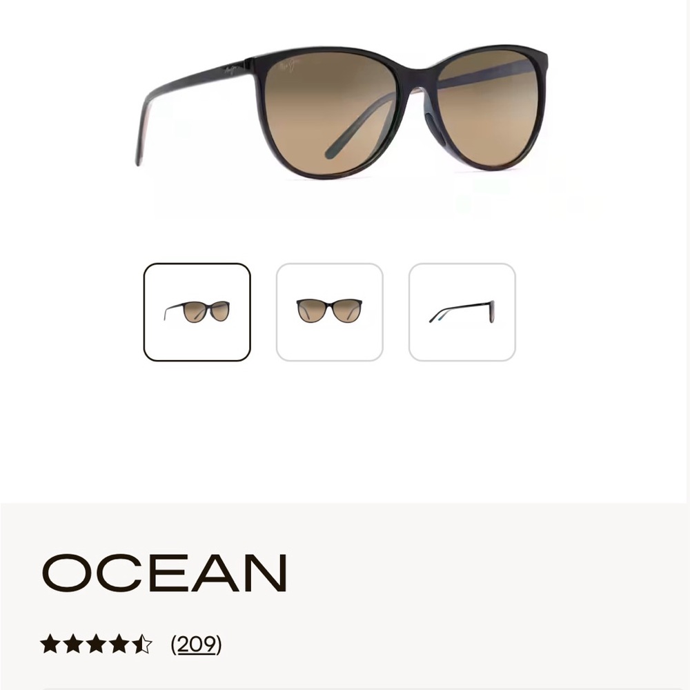 Maui Jim Polarized Ocean Cat Eye Sunglasses